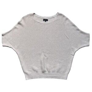 Quince Link-Stitch Dolman Sweater Womens Small Heather Oatmeal Cotton Cashmere